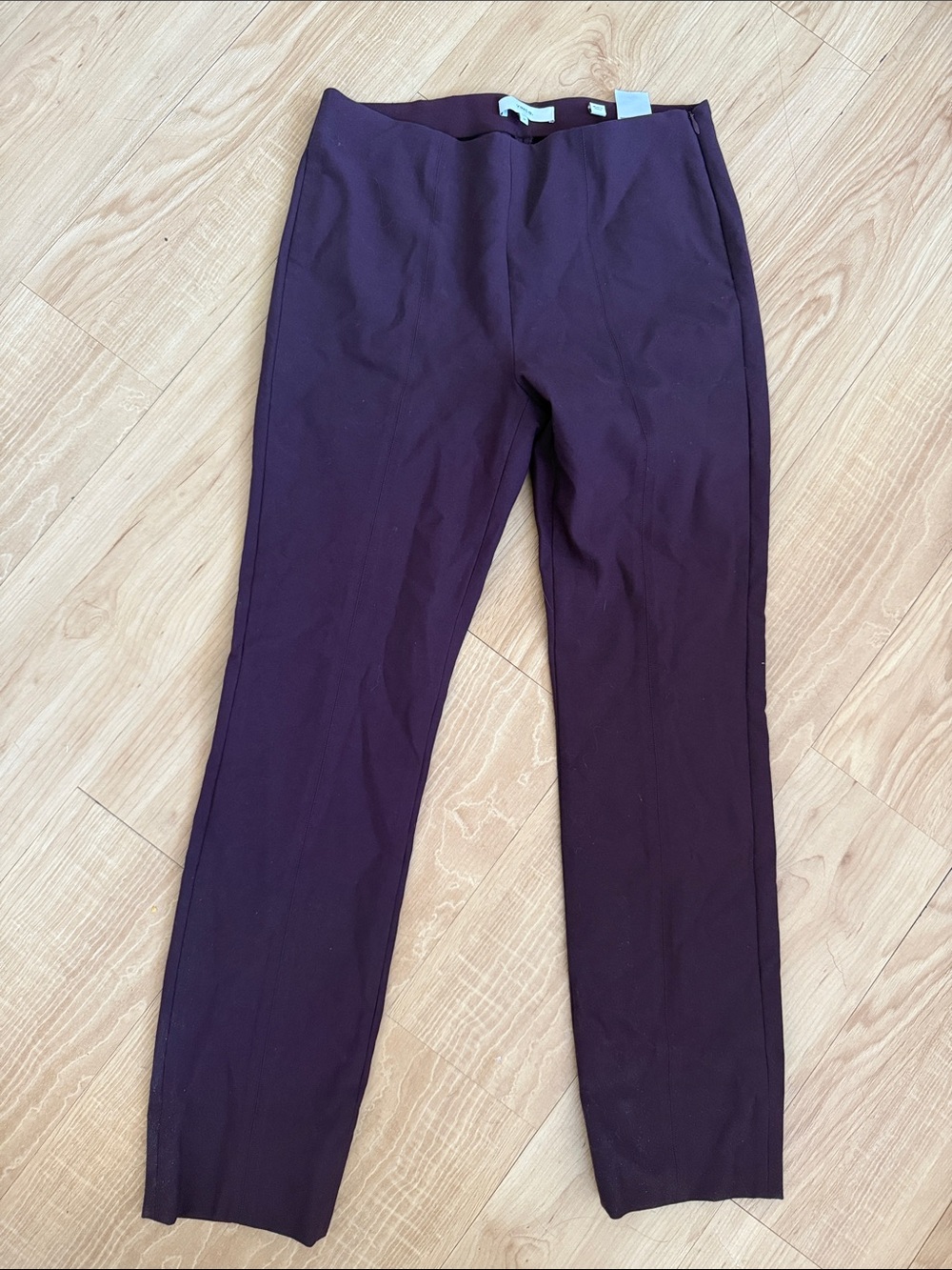 Vince Men's Slim Dress Chinos in Deep Plum